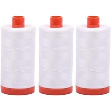 3-PACK - Aurifil 50WT - Natural White, Solid - Mako Cotton Thread - 1422Yds EACH - MK50-2021