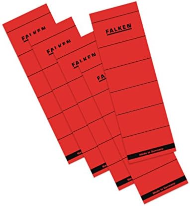 Produktbild von Falken Rückenschilder Für Ordner – 10 Stück, Selbstklebend, Weiß, 5 Cm Breit
