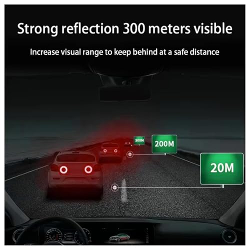 Image of Car Reflective Safety Stickers for Cars & Bikes, Side Fender Bumper, Night Visibility Warning Tape Waterproof High Intensity Reflector Decal Universal Fit (Set of 2, Red)