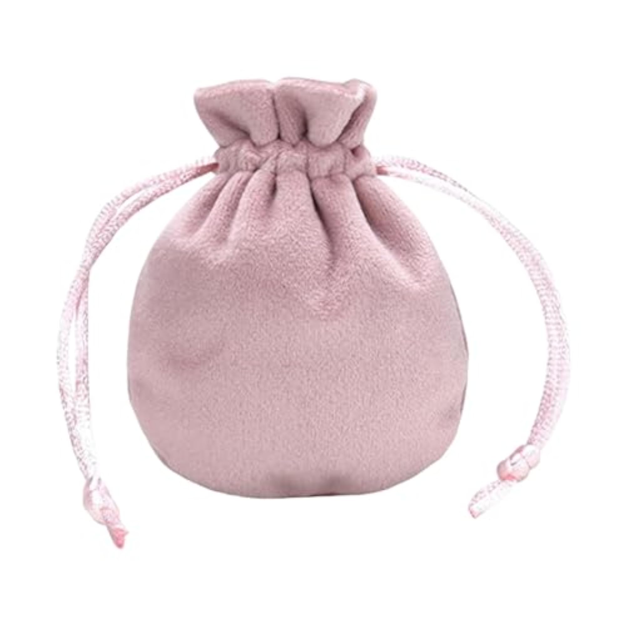 Light Pink Velvet Drawstring Gift Bag for Rings & Jewelry