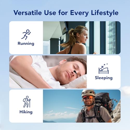 Nasal Strips for Snoring – Extra Strength Nose Strips for Breathing Day and Night Use with Strong Adhesion – Stops Snoring, Improves Sleep and Workout Performance – Comfortable for Men & Women – 60ct