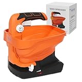 nichro Seed Spreader, USB Rechargeable Handheld Spreader for Year-Round, 8 Seed Settings & 6 Speed Levels, Battery Operated Spreader for Grass Seed, Fertilizer & Ice Melt (Battery Included)
