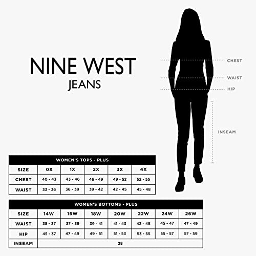 Nine West Womens Curvy High Rise Skinny Jeans, Black, 12 Us #TOP4