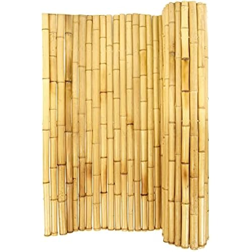 FOREVER BAMBOO Natural Bamboo Fencing Decorative Rolled Fence Panel 0.75 in D x 6 ft H x 8 ft L