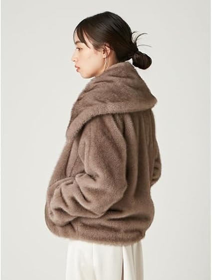 Amazon | [フレイ アイディー] ECOPELビッグカラーショートジャケット