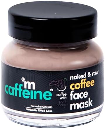 mCaffeine Coffee De Tan Face Pack Mask with Kaolin Clay, Multani Mitti & Bentonite Clay | Removes Tan, Cleanses Pores & Controls Excess Oil | For All Skin Types (100gm)