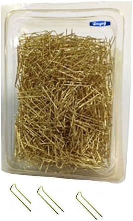 Alfileres en U de joyería para almohadillas de exhibición en tono dorado Display Place Hold Jewelry 1000 U Pins