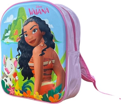 arlis Sac à dos Vaiana 30 cm en 3D, 1 Compartiment principal avec zippée, bretelles réglables - Dimensions: 30 x 26 x 10 cm (Vaiana)