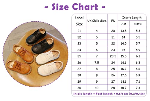 Panegy Kinderschuhe für Mädchen aus PU-Leder, niedrige Schnürschuhe, elegant, leicht, lässig, mit Moribida-Sohle, für Party, Hochzeit, C Schwarz, 23.5 EU