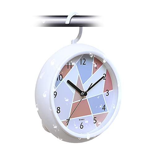 Reloj de pared impermeable Reloj de baño Mini reloj con movimiento de barrido silencioso Espejo de ventana Accesorios de ducha Cover