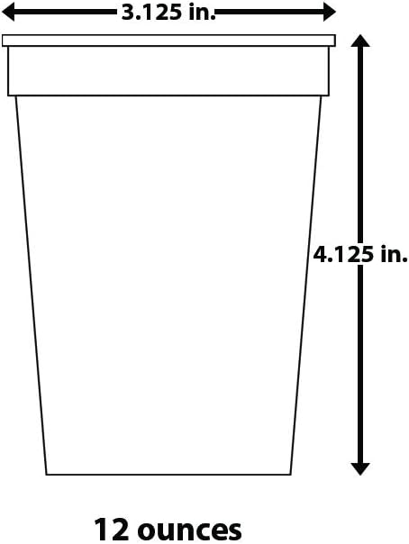 AAkron 12oz Color Changing Stadium Cup, Durable plastic cups, BPA FREE, Reacting to ice cold liquids, Set of 12, Frosted Assorted (Colors may vary) - MADE IN USA