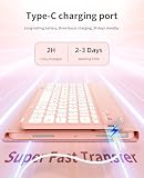 JKSML Etui na klawiaturę do iPad Air 11 cali M3/M2 (2025/2024) i iPad Air 5./4. generacji (2022/2020) 10,9 cala | tylna obudowa z TPU z uchwytem na rysik | zdejmowana klawiatura Bluetooth QWERTZ