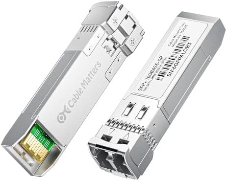 Cable Matters 2-Pack 10GBASE-LR SFP+ to LC Multi Mode 10G Fiber Transceiver Modular for Cisco, Dell, Ubiquiti, TP-Link, D-Link, Juniper, Huawei, Mellanox, Mikrotik, Netgear, and Supermicro Equipment