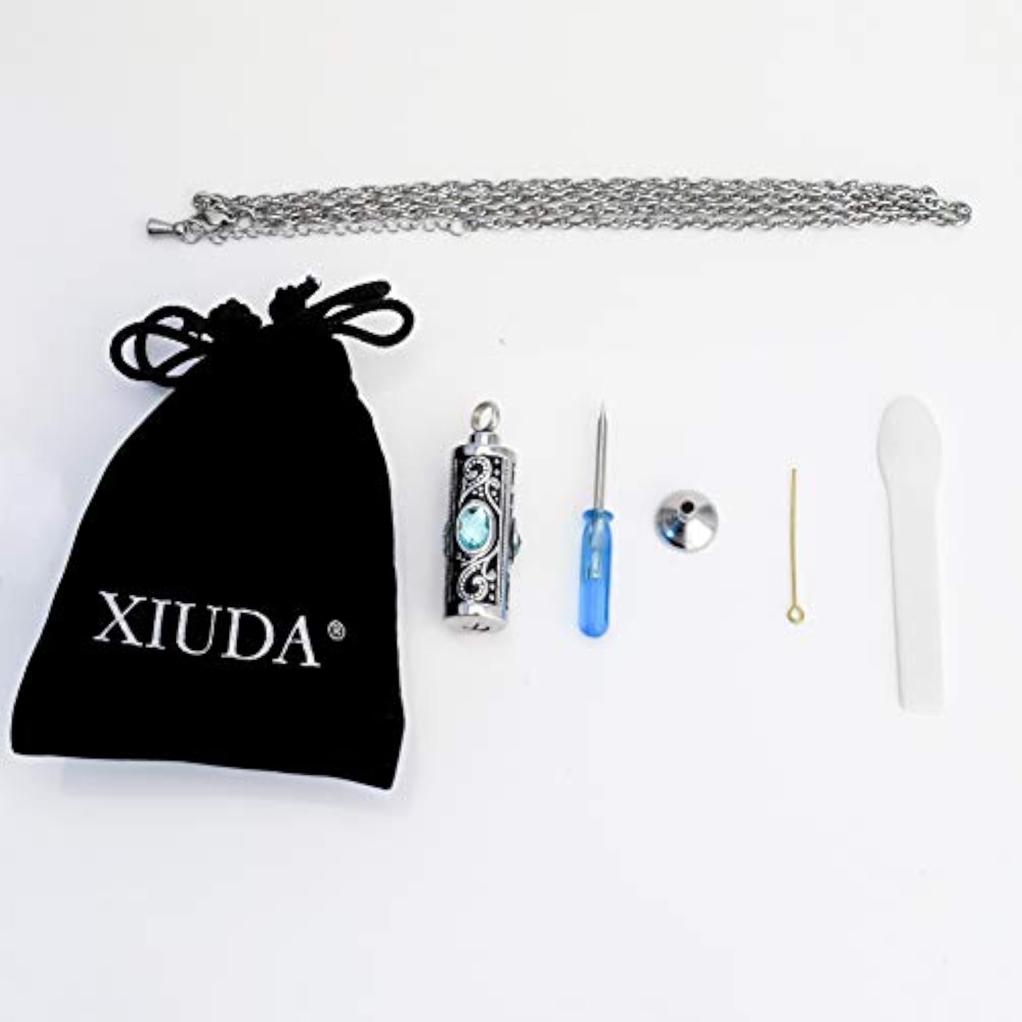 Crystal Cremation Urn Necklace for Ashes