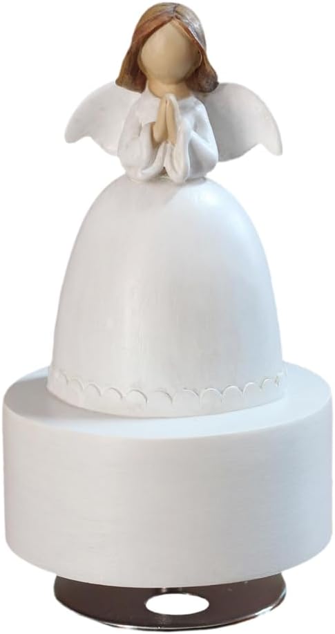 Amazing Grace Music Box - Prayer Angel Figurine Musical Boxes,Gift for Baptism First Communion or Confirmation