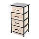 Intempora – Aufbewahrungsschrank, Holz, Schwarz und Beige, 4 Schubladen, 40 x 29 x 73 cm
