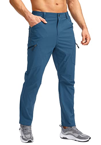 Pudolla Men's Hiking Pants Waterproof Travel Cargo Pants With 7 Pockets Stretch For Golf Fishing Climbing Lyons Blue Xxl #TOP20