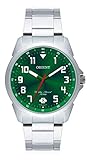 Relógio Masculino Orient Aço Inoxidável Prata Mostrador Verde Analógico Resistente a Água Original MBSS1154 E2SX