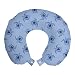 ABAKUHAUS Tortuga Cojín de Viaje para Soporte de Cuello, Modelo de la natación Seaturtles, Viajes Siestas Leer Mirar TV, 30x30 cm, Azul Oscuro y Azul pálido Ceil