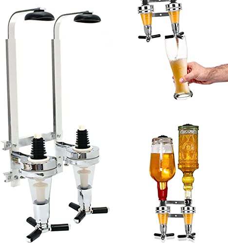 Flaschenhalter Wandmontage, Doppelkopf Dispenser Flaschenhalter für 2...