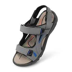 JOMIX Sandalen voor heren, comfortabel, sport, huis, zee strand, C Grijs, 40 EU