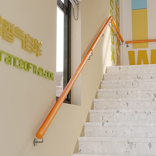 Rambarde murale en bois massif avec fixations pour escalier - 8