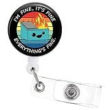 Badge Reels Retractable Fire Dumpster Black Stipes Badge Holder with Swivel Alligator Clip Funny ID
