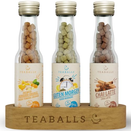 TEABALLS Biologisch - 3-delige set Feel Good - gember kurkuma oranje, goede morgen, chai latte voor ca. 120 kopjes thee