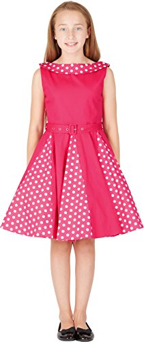 BlackButterfly Kids 'Alexia' Vintage Polka Dot 50's Girls Dress2