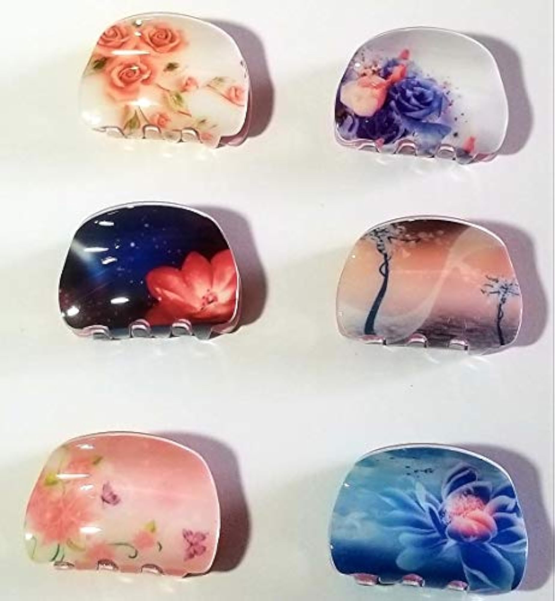 Medium Printed Korean Material Hair Clutcher/Claw Clip