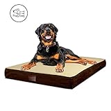 Floppy Dawg Large Orthopedic Dog Bed | Premium Memory Foam Dog Bed with Removable Cover and Water Resistant Liner | Solid 4 Inch Memory Foam Base | Ideal for Elderly and Arthritic Dogs 40 To 90 Pounds