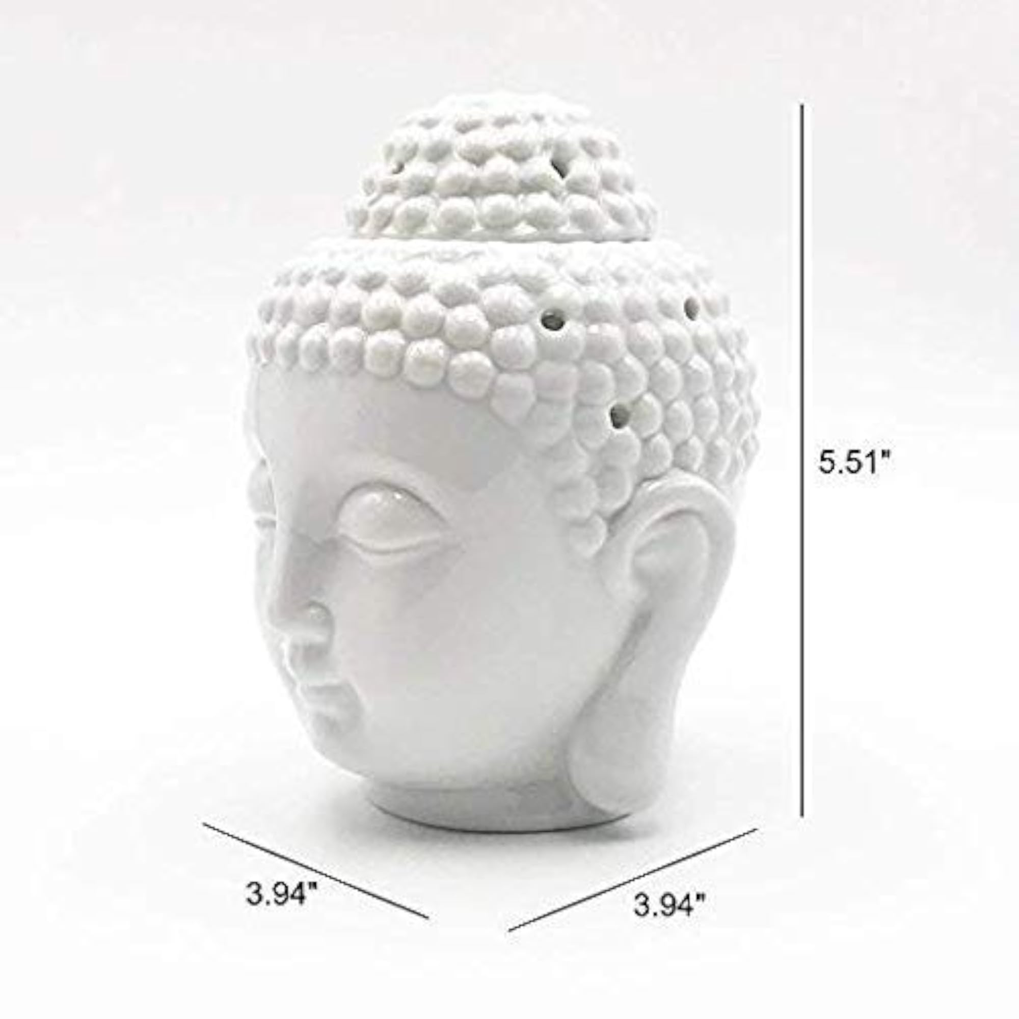 Unscented White Buddha Face Tea Light Candle