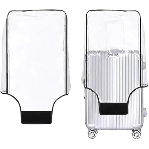 TEYUN Clear PVC Suitcase Cover Protectors, Protective Luggage Cover for Travel (18 inch) Cover