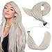 YoungSee I Tip Hair Extensions Blonde Human Hair Extensions 20inch I Tip Fusion Hair Extensions Platinum Blonde Pre Bonded Hair Extensions Itip Human Hair Extensions 1g/s 50strands