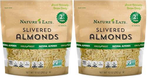 Nature's Eats Blanched Slivered Almonds, Natural, 10 Ounce (Pack of 2) image 5