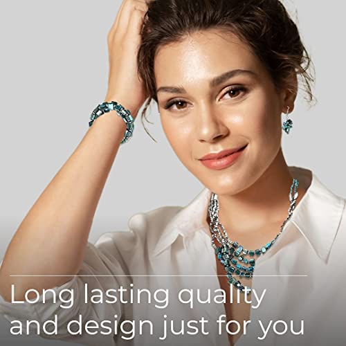 Shop Lc Handmade Chunky Blue Beaded Costume Jewelry For Women Seed Bead Long Necklace Bracelet Earrings Set Boho Beach Summer Gifts Mothers Day Gifts #TOP1