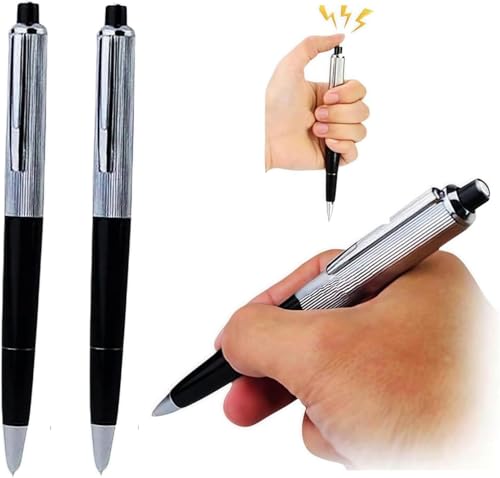 Czhotg 2Pcs Electric Shock Pen Fun Joke to Friend Electric Shock Pencil Trick Prank Gag Gadget for Fool's Day Surprise, Gags and Practical Joke, Office Supplies, Decorations