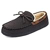 ULTRAIDEAS Heren Comfort Mocassin Slippers Traagschuim Huisschoenen met Antislip Rubberen Zool