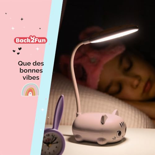 BACK2FUN Lampe led Chat rose 16cm – vue 7