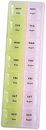 Weekly DAY/NIGHT Pill Box Medicine Organizer AM/PM