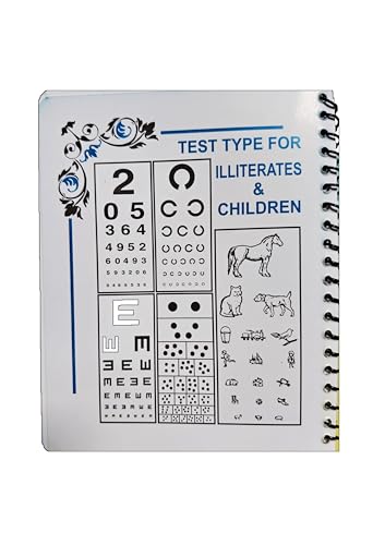 Image of EEP || Near Vision Test Type Book with Eye Charts || Axis Marking Chart for Vision Testing || Professional Vision Assessment Tool || Multilingual