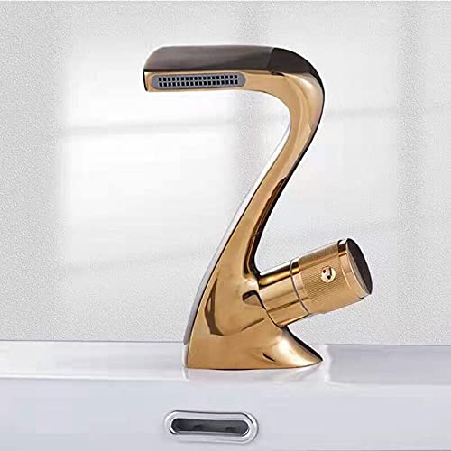 Robinet mitigeur d'évier en laiton durable sans fuite salle de bain