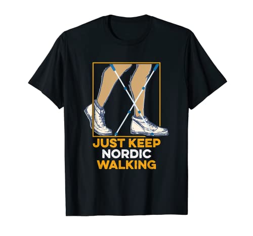 Mantener Nordic Walking Walker Maratón Resistencia Senderismo Fitness Camiseta