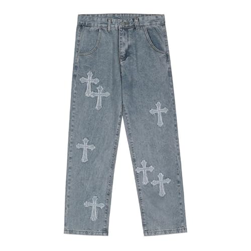 Jeans Men's Straight Loose Wide-Leg Pants