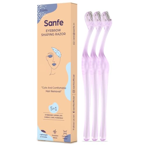 Eyebrow Shaping Razor - Pack of 3 | Smooth & Painless Women's Shaving Razor Eyebrow Shaper For Salon-Like Eyebrows Eyebrows, Upper Lip Targeted Corner