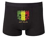 Druckerlebnis24 Boxershort - Reggae Just Relax Palmen - Unterhose für Herren und Männer