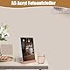 QITIXI:OU Tischaufsteller A5 Acryl Aufsteller mit Holzfuß, Stationen Aufsteller Grundschule, Acryl Fotoaufsteller Werbeaufsteller Display Holzfuß für Menükarte Cafe Restaurant Laden Hochzeit QR-Codes