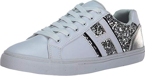 Tommy Hilfiger Lemii Silver Glitter 8.5 #TOP18