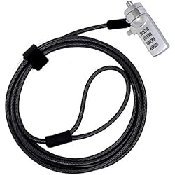 Candado Computadora Donkey pc - Cable de Seguridad con Cerradura de combinación para Ordenadores. 2 Metros de Cable Negro con Aspecto Profesional Anti Cortes. Cable antirrobo portátil.