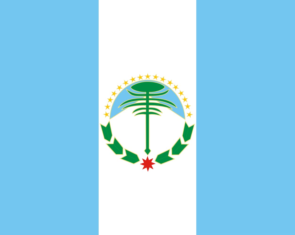 Drapeau Neuquén province medium : fini les tissus qui s'effilochent